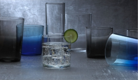 Glassware on a tabletop